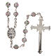 Glass rosary with decorated beads 6 mm and 925 silver s2