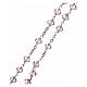 Rosary in pink crystal and 925 silver, 6 mm beads s3