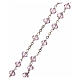Crystal rosary pink beads 6 mm 925 silver chain s3