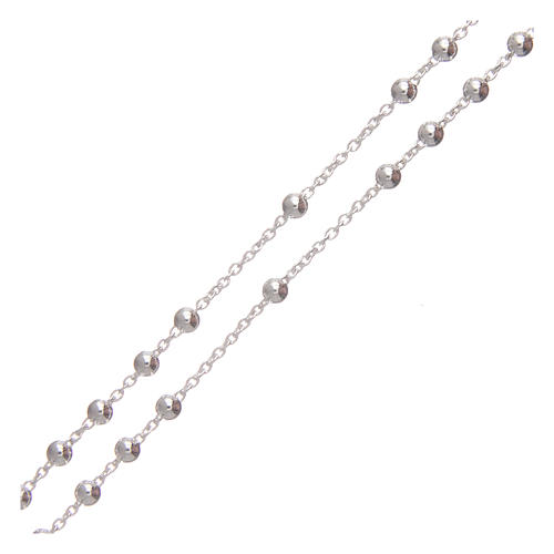 Rosenkranz Kette aus Silber 925 3mm Perlen 3