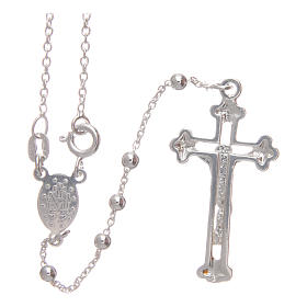 Rosary in 925 silver with snap hook 3 mm