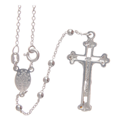 Rosary in 925 silver with snap hook 3 mm 2