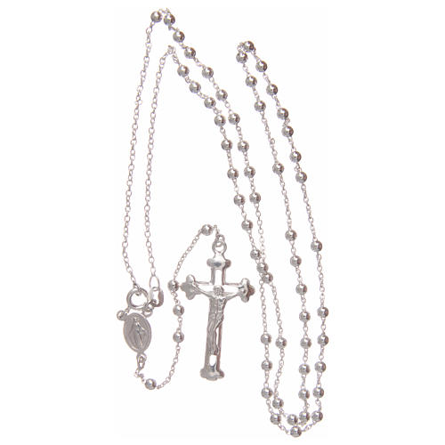 Rosary in 925 silver with snap hook 3 mm 4