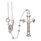 Rosary in 925 silver with snap hook 3 mm s1