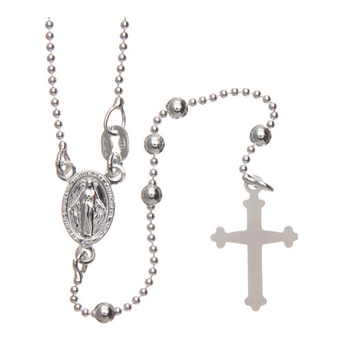 Rosary in 925 silver diameter with round 3mm beads 1