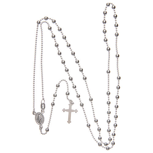 Rosary in 925 silver diameter with round 3mm beads 4
