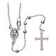 Rosary 925 silver round beads 3 mm and chain s1