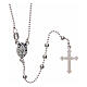 Rosary 925 silver round beads 3 mm and chain s2