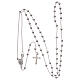 Rosary 925 silver round beads 3 mm and chain s4