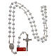 Crystal rosary white matte beads 6 mm 925 silver s4
