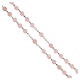 Rosary real pink quartz 6 mm and 925 silver s3