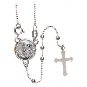 Rosary of St. Pio in 925 silver with round 2.5mm beads