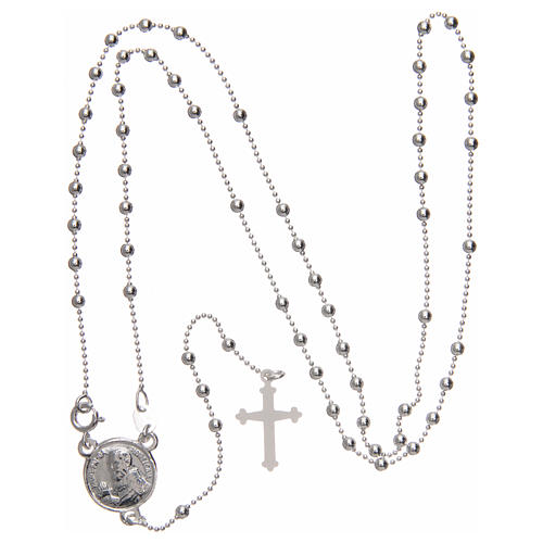 Rosary of St. Pio in 925 silver with round 2.5mm beads 4