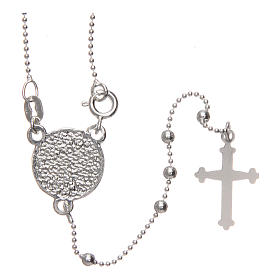 Rosario San Pio argento 925 grani tondi 2,5 mm