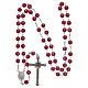Glass rosary pink beads with roses 6 mm and 925 silver s4