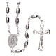 Rosary in 925 silver with oval beads s1