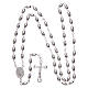 Rosary in 925 silver with oval beads s4