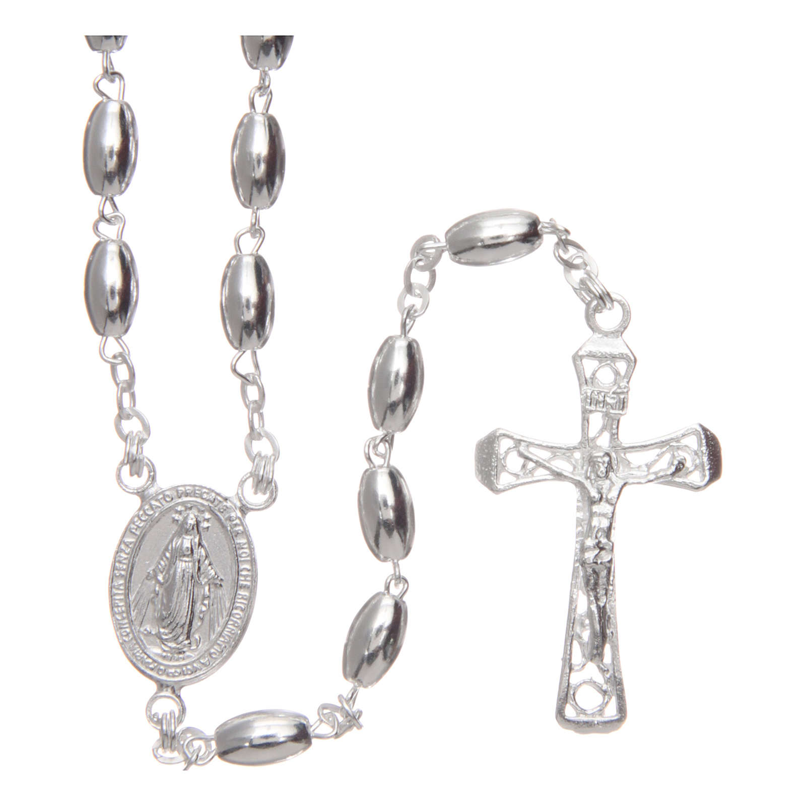 Holyart ?tui Chapelet Rond 4 cm en Argent 925