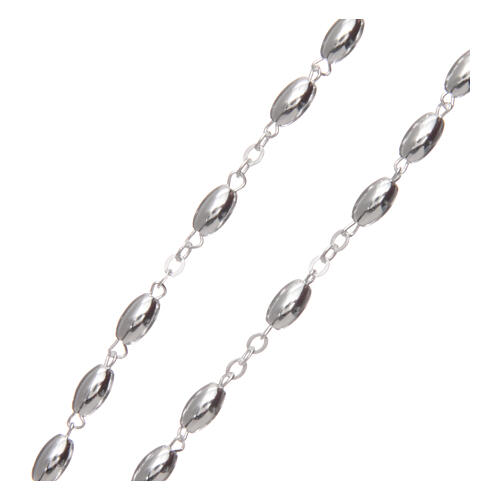 Rosary 925 silver oval beads 4 mm 3