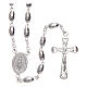 Rosary 925 silver oval beads 4 mm s1