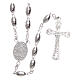 Rosary 925 silver oval beads 4 mm s2