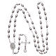 Rosary 925 silver oval beads 4 mm s4