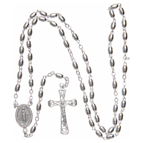 Rosary oval beads 3 mm 925 silver 4