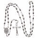 Rosary oval beads 3 mm 925 silver s4