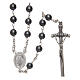 Rosary in real hematite with thread in 925 silver diameter 6 mm s1