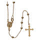 Rosary in gold-plated 925 silver diameter with round beads 3 mm s1