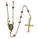 Rosary in gold-plated 925 silver diameter with round beads 3 mm s2