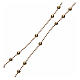 Rosary in gold-plated 925 silver diameter with round beads 3 mm s3