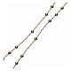 Rosary 925 gold-plated silver round beads 3 mm s3