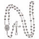 Rosary in 925 silver with lined beads diameter 4 mm s4