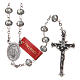 Rosary in crystal and 925 silver, 6 mm beads s1