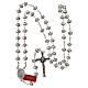 Rosary in crystal and 925 silver, 6 mm beads s4