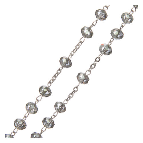 Crystal rosary 6 mm 925 silver chain 3