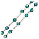 Crystal rosary green faceted beads 6 mm 925 silver chain s3