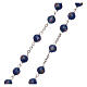 Glass rosary blue decorated beads 6 mm 925 silver s3