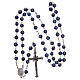 Glass rosary blue decorated beads 6 mm 925 silver s4