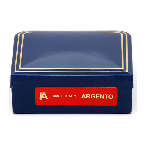 Rosario argento 925 grani sfaccettati mm 4 5