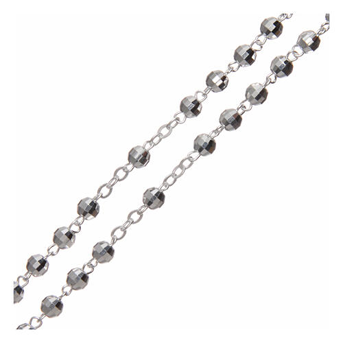 Rosary 925 silver faceted beads 4 mm 3