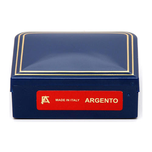 Chapelet cristal noir 4x6 mm chaîne argent 925 5