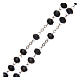 Crystal rosary black beads 4x6 mm 925 silver chain s3