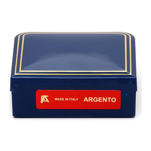 Rosenkranz SIlber 925 weissen Glas 6mm Perlen 5