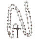 Glass rosary white decorated beads 6 mm and 925 silver s4