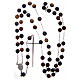 AMEN classic rosary 925 silver finished in rhodium and tiger eye round beads s4