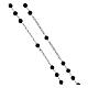 Rosario AMEN classico argento 925 e onice rodiato tondo s3