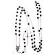 AMEN classic rosary 925 silver finished in rhodium and round onyx beads s4