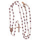 AMEN rosary in pink 925 silver with purple crystals and round beads s4